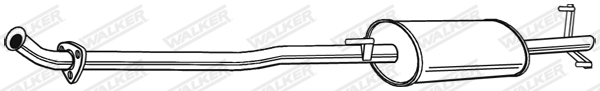 WALKER 21957 Stredný tlmič výfuku