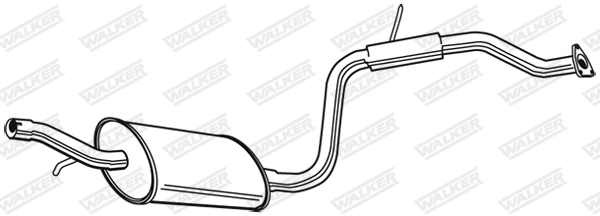 WALKER 22414 Stredný tlmič výfuku