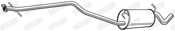 WALKER 22656 Stredný tlmič výfuku