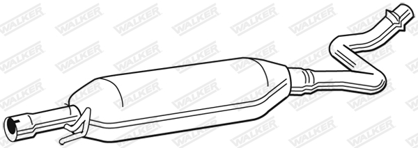 WALKER 22711 Stredný tlmič výfuku