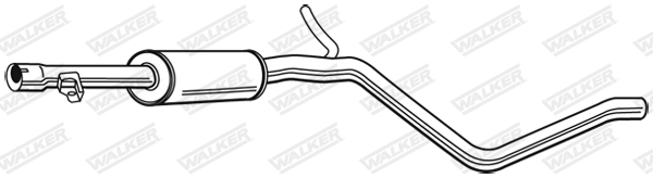 WALKER 22934 Stredný tlmič výfuku