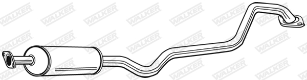 WALKER 22953 Stredný tlmič výfuku