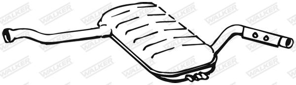 WALKER 23047 Stredný tlmič výfuku