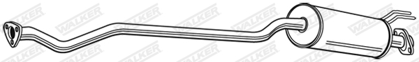 WALKER 23132 Stredný tlmič výfuku