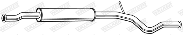 WALKER 23386 Stredný tlmič výfuku