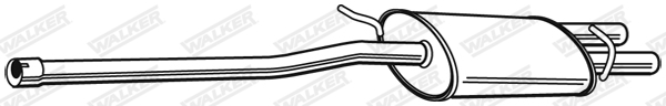 WALKER 23488 Stredný tlmič výfuku
