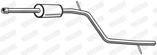 WALKER 23854 Stredný tlmič výfuku