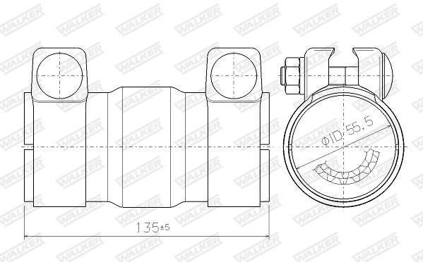 WALKER 69003 Catalytic Converter, universal