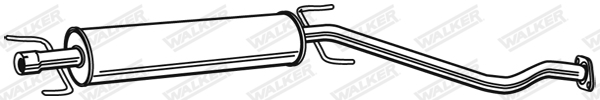 WALKER 72364 Stredný tlmič výfuku