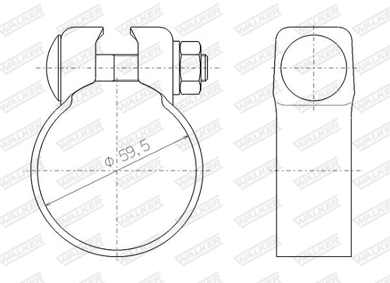 WALKER 80249 VAG скоба за...