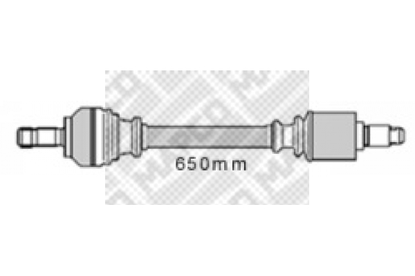 MAPCO 16345 Άξονας μετάδοσης κίνησης Μπροστινός άξονας αριστερά for CITROËN PEUGEOT