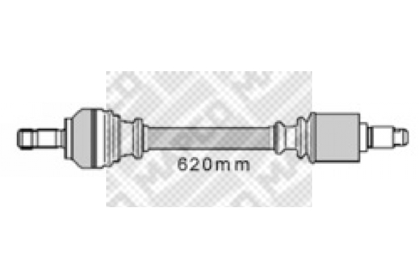 MAPCO 16420 Άξονας μετάδοσης κίνησης Μπροστινός άξονας αριστερά for CITROËN