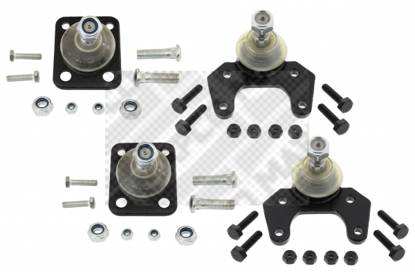 MAPCO 19127/8 Mounting Kit, ball joint Front Axle both sides Lower Upper for RENAULT