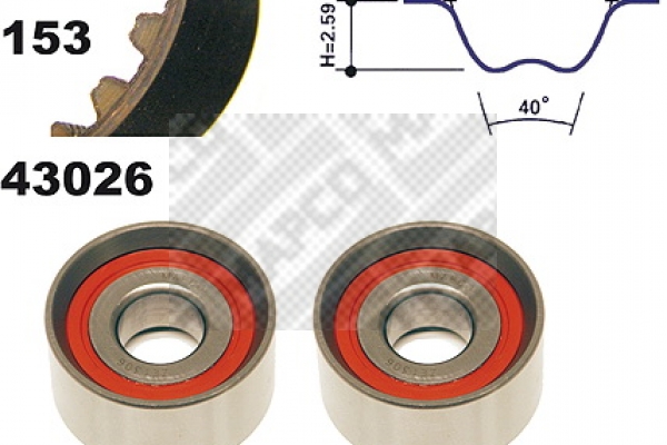MAPCO 23026 Σετ οδοντωτού ιμάντα for FIAT RENAULT