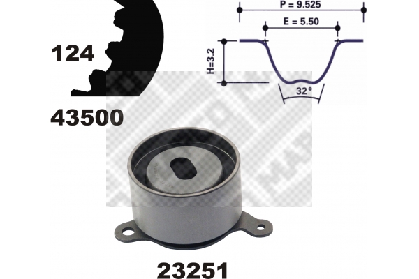 MAPCO 23500 Σετ οδοντωτού ιμάντα for HONDA