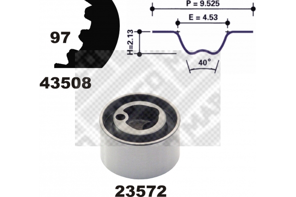 MAPCO 23508 Σετ οδοντωτού ιμάντα for SUZUKI