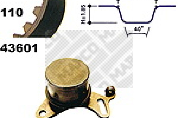 MAPCO 23601 Σετ οδοντωτού ιμάντα for BMW