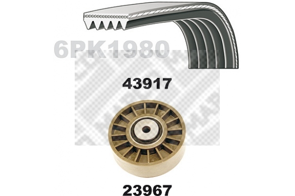 MAPCO 23917 Σετ ιμάντων poly-V for MERCEDES-BENZ
