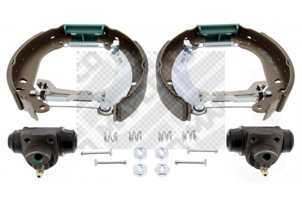 MAPCO 9850 Σετ σιαγόνων φρένων Πίσω άξονας for PEUGEOT