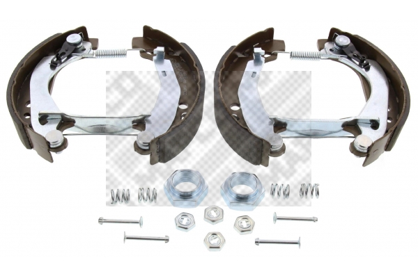 MAPCO 9862/1 Σετ σιαγόνων φρένων Πίσω άξονας for CITROËN PEUGEOT