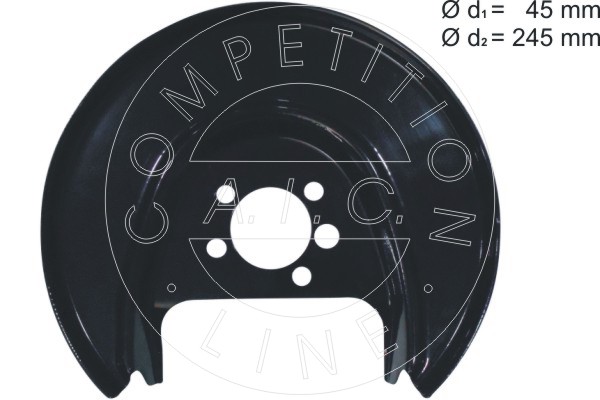 AIC 56015 terelőlemez, féktárcsa Hátsó tengely bal AUDI SEAT SKODA VW