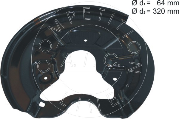 AIC 56163 terelőlemez, féktárcsa Hátsó tengely bal AUDI SEAT SKODA VW