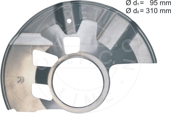 AIC 57614 terelőlemez, féktárcsa Első tengely jobb MAZDA