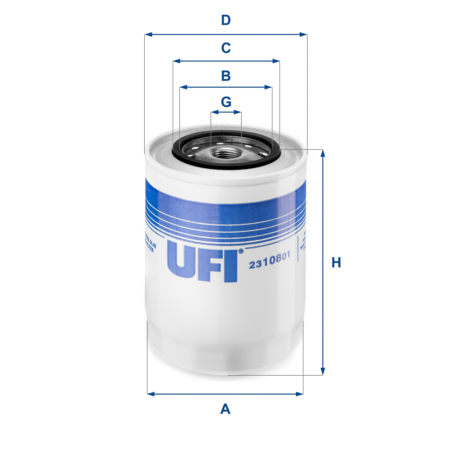 UFI 23.108.01 Filtro olio