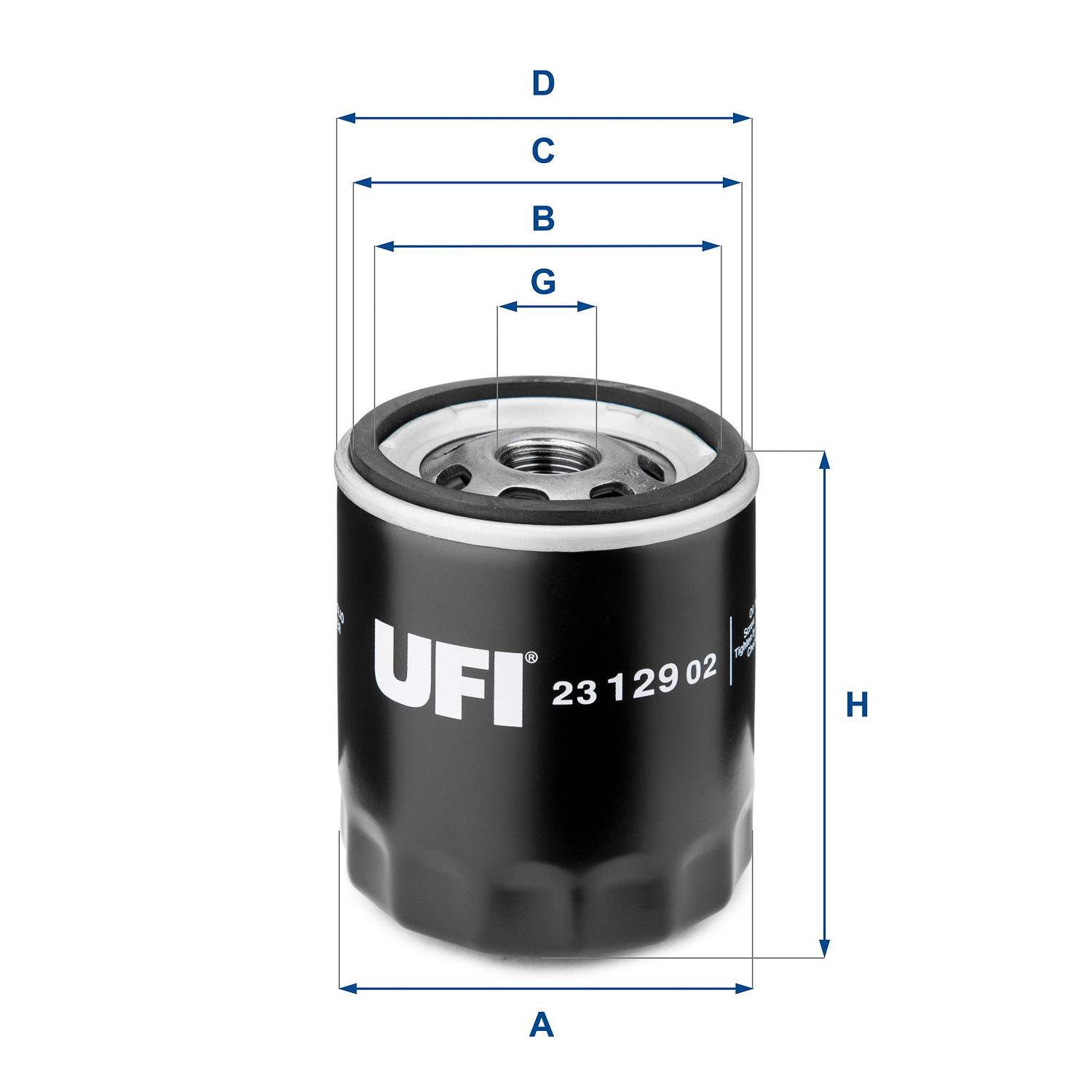 UFI 23.129.02 Filtro olio