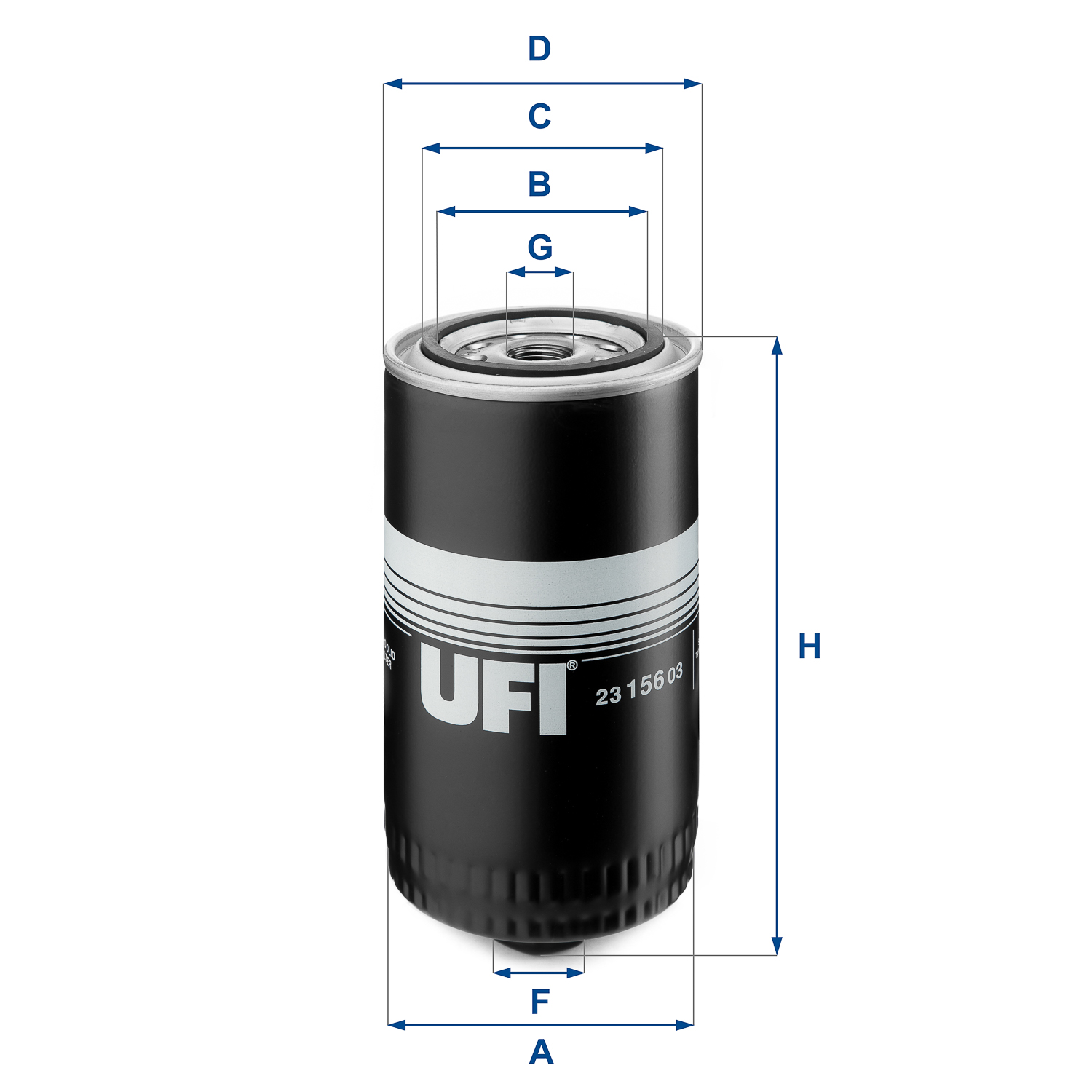 UFI 23.156.03 Filtro olio