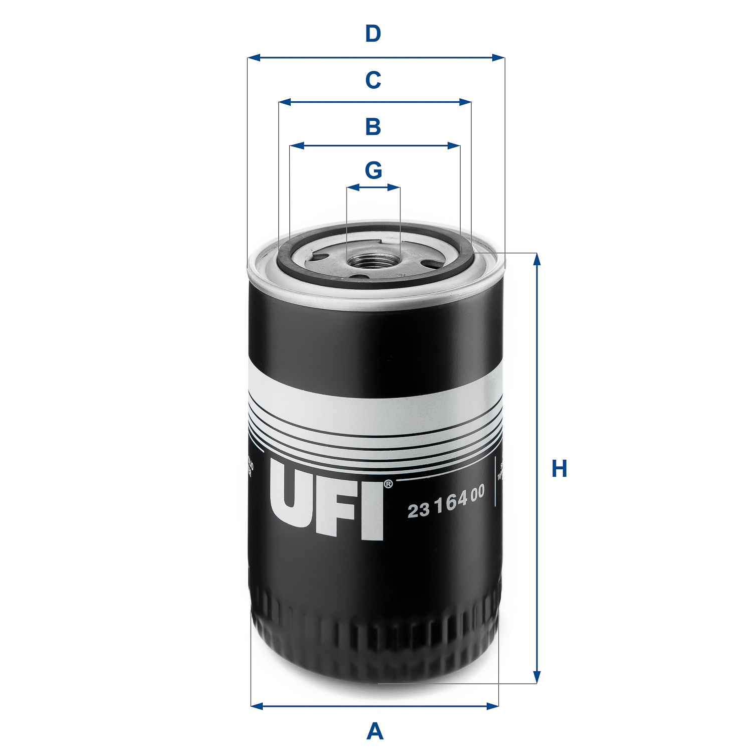 UFI 23.164.00 Filtro olio