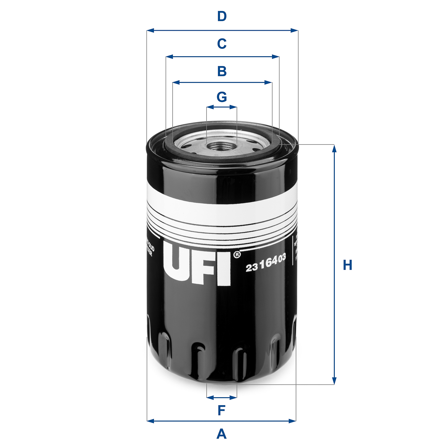UFI 23.164.03 Filtro olio