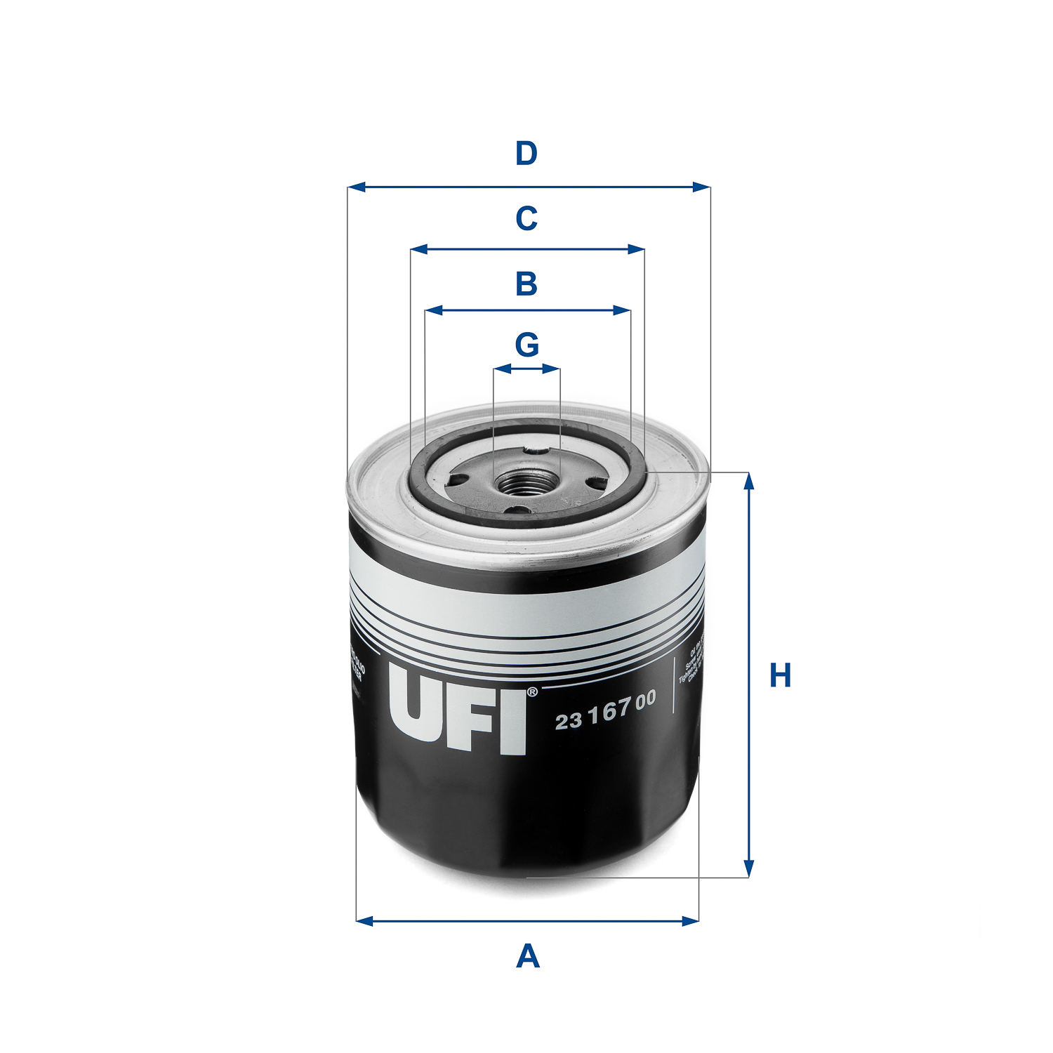 UFI 23.167.00 Filtro olio