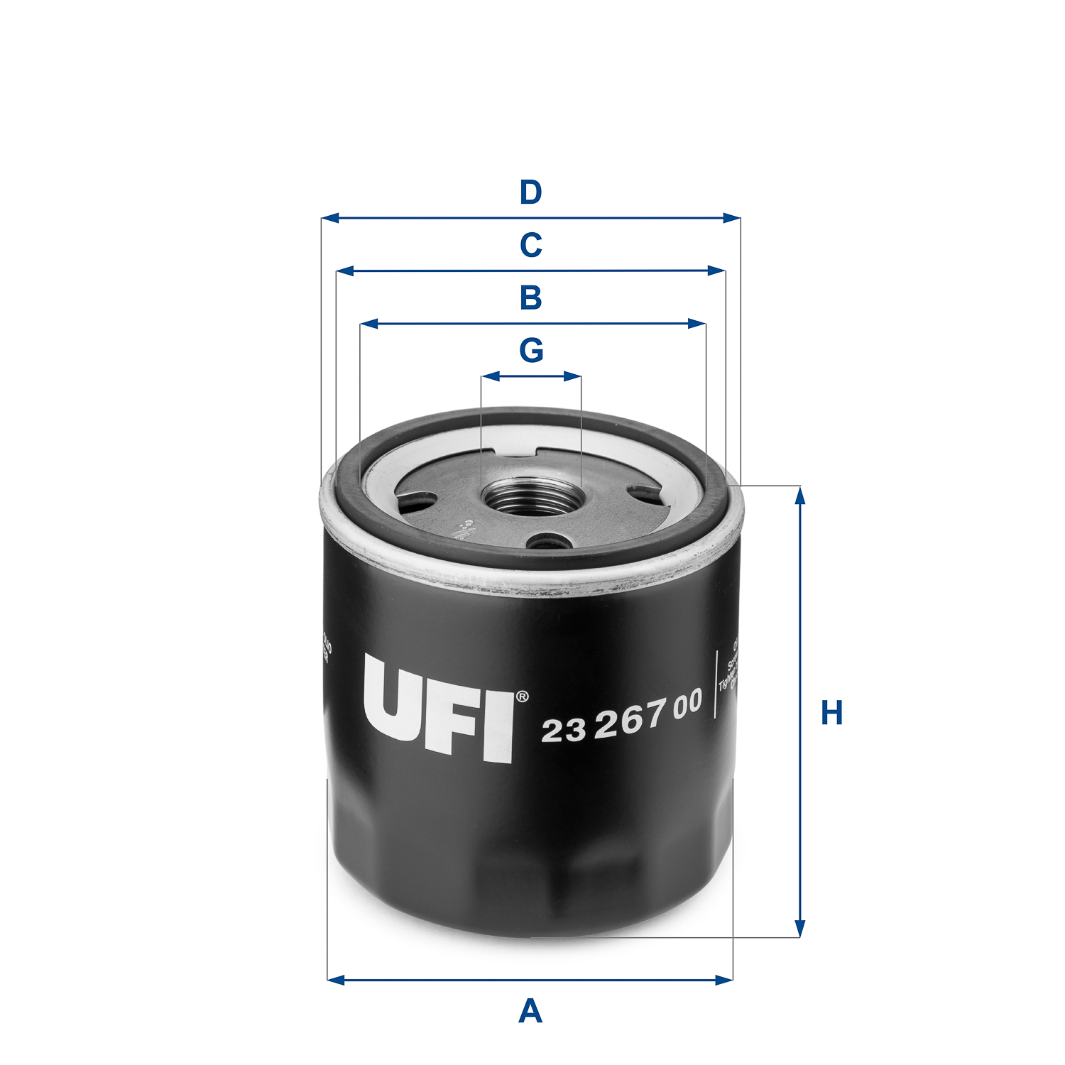 UFI 23.267.00 Filtro olio