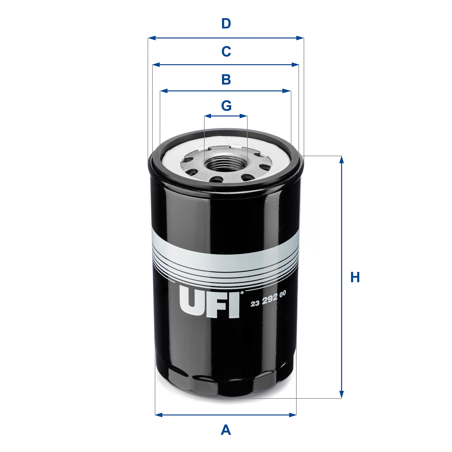 UFI 23.292.00 Oil Filter for MAN VAN HOOL VISEON