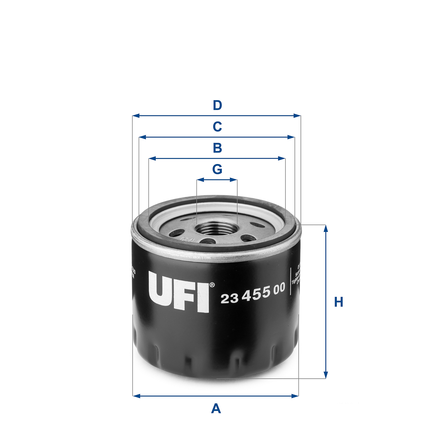 UFI 23.455.00 Filtro olio