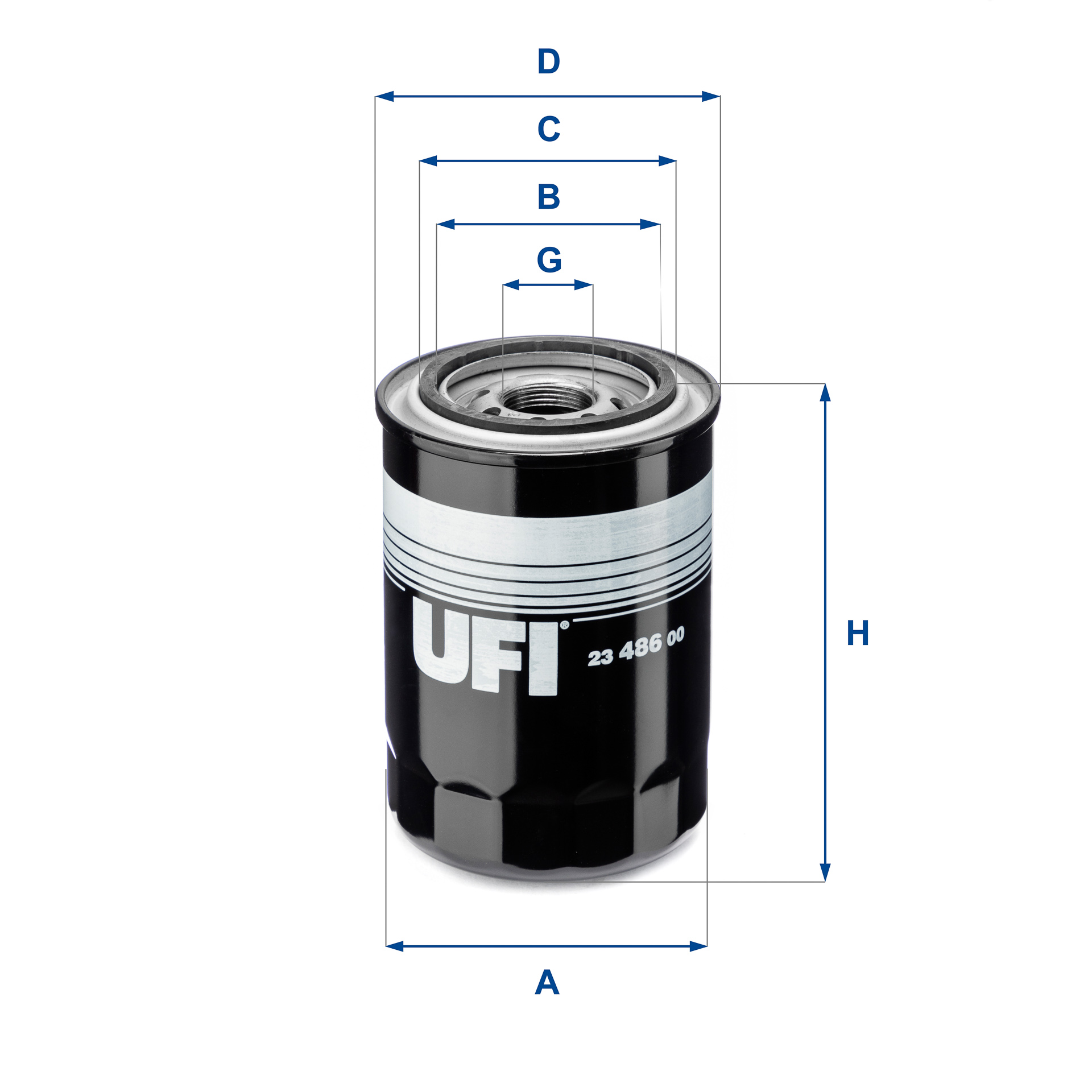 UFI 23.486.00 Filtro olio