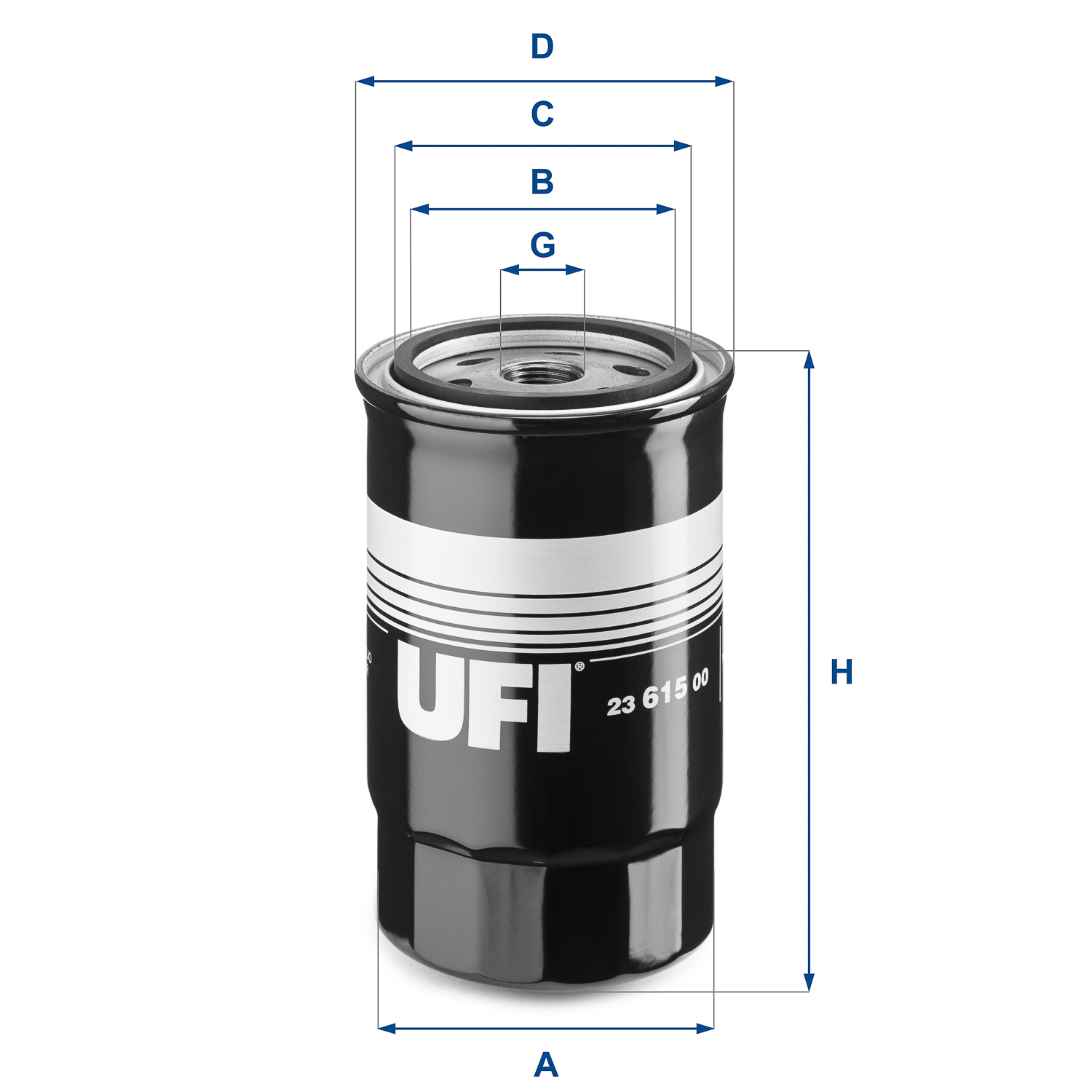 UFI 23.615.00 Oil Filter for HYUNDAI KIA