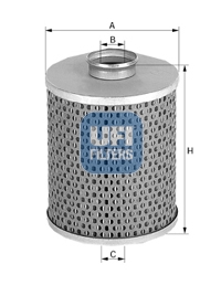 UFI 25.535.00 Hydraulic Filter, steering for BOVA IVECO VOLVO