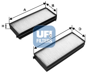 UFI 53.121.00 Filter, cabin air for HYUNDAI