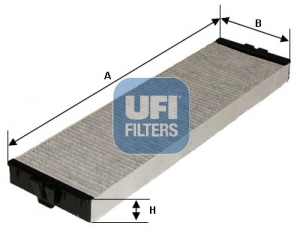 UFI 54.157.00 Filter, cabin air for LANCIA