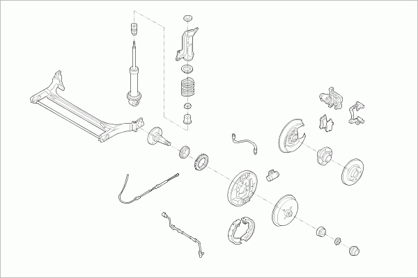 BOGE AUDI-80B4-RB006 Steering Rear Axle for AUDI