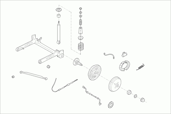 BOGE AUDI-80B3-RB001 Steering Rear Axle for AUDI