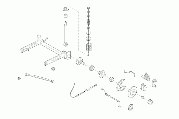 BOGE AUDI-80B3-RB004 Steering Rear Axle for AUDI