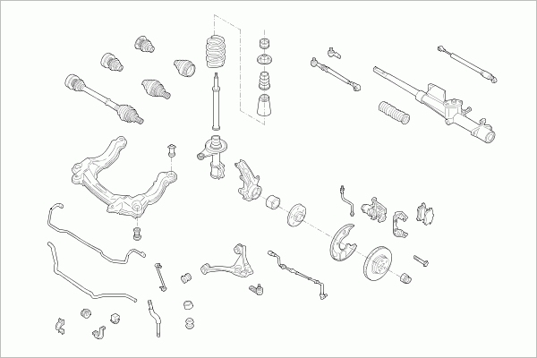 BOGE AUDI-80B3-FB001 Steering Front Axle for AUDI