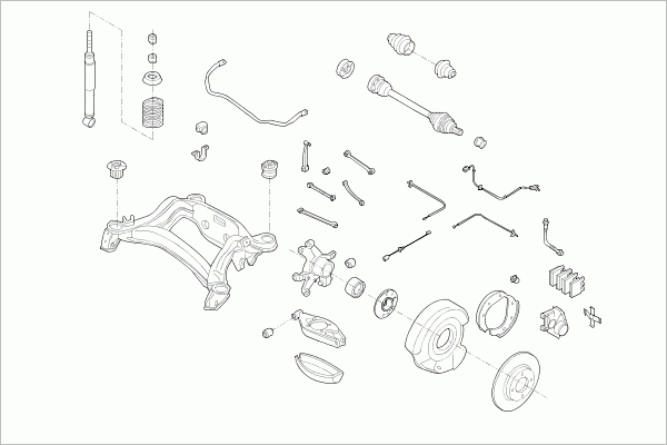 BOGE MERCE-190-RB002 Steering Rear Axle for MERCEDES-BENZ