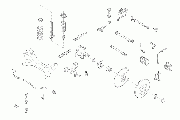BOGE MERCE-190-FB005 Steering Front Axle for MERCEDES-BENZ