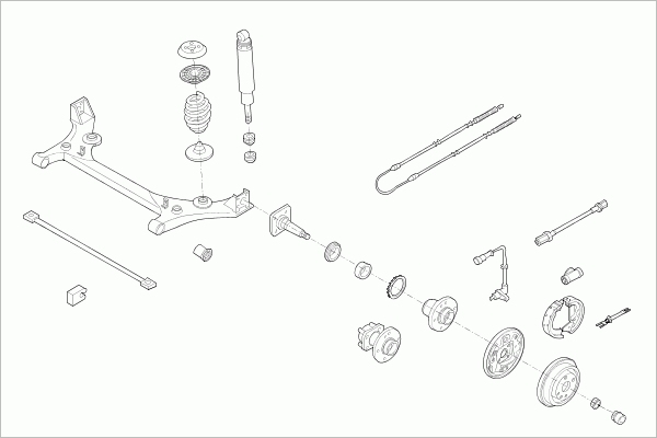BOGE OPEL-KADET-RB002 Steering Rear Axle for OPEL