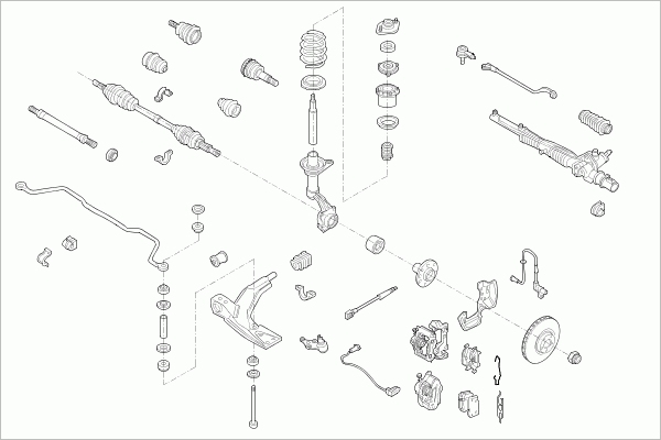 BOGE OPEL-KADET-FB044 Steering Front Axle for OPEL