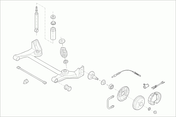 BOGE OPEL-CORSA-RB006 Steering Rear Axle for OPEL